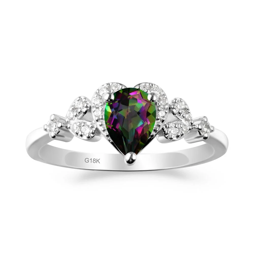 Pear Shaped Mystic Topaz Heart Ring - Image 9