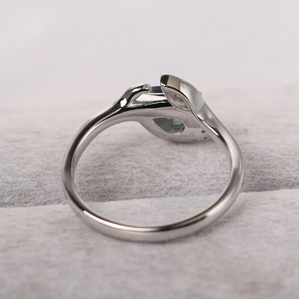 Mystic Topaz Leaf Design Ring - Image 4