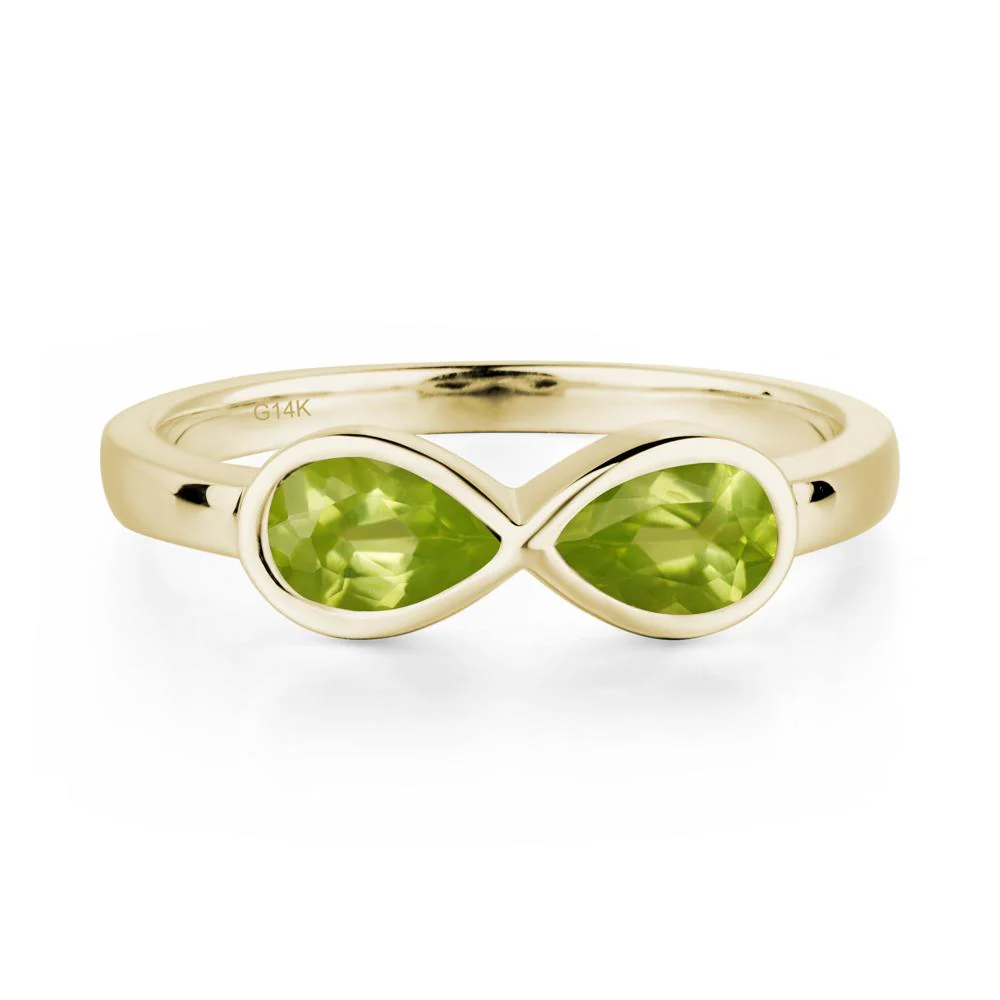 Peridot Two Stone Engagement Ring - Image 4