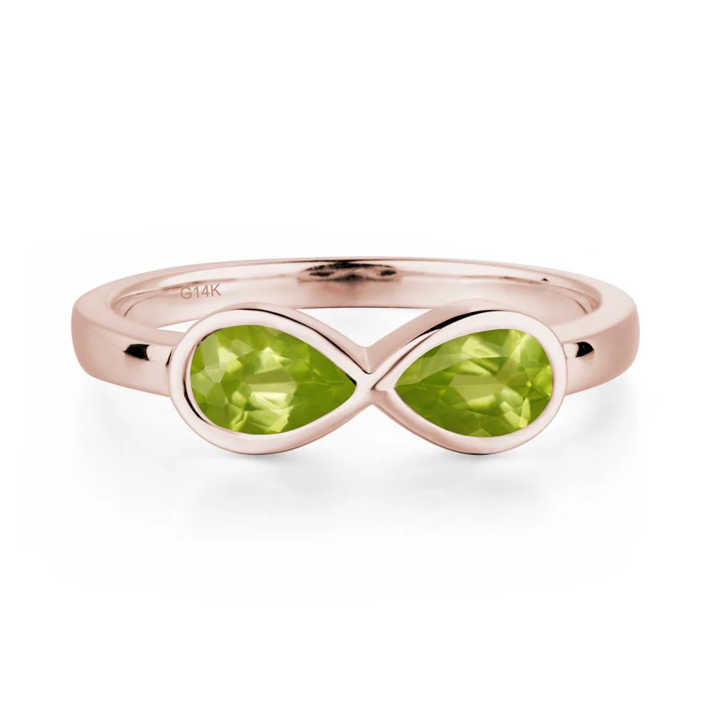 Peridot Two Stone Engagement Ring - Image 5