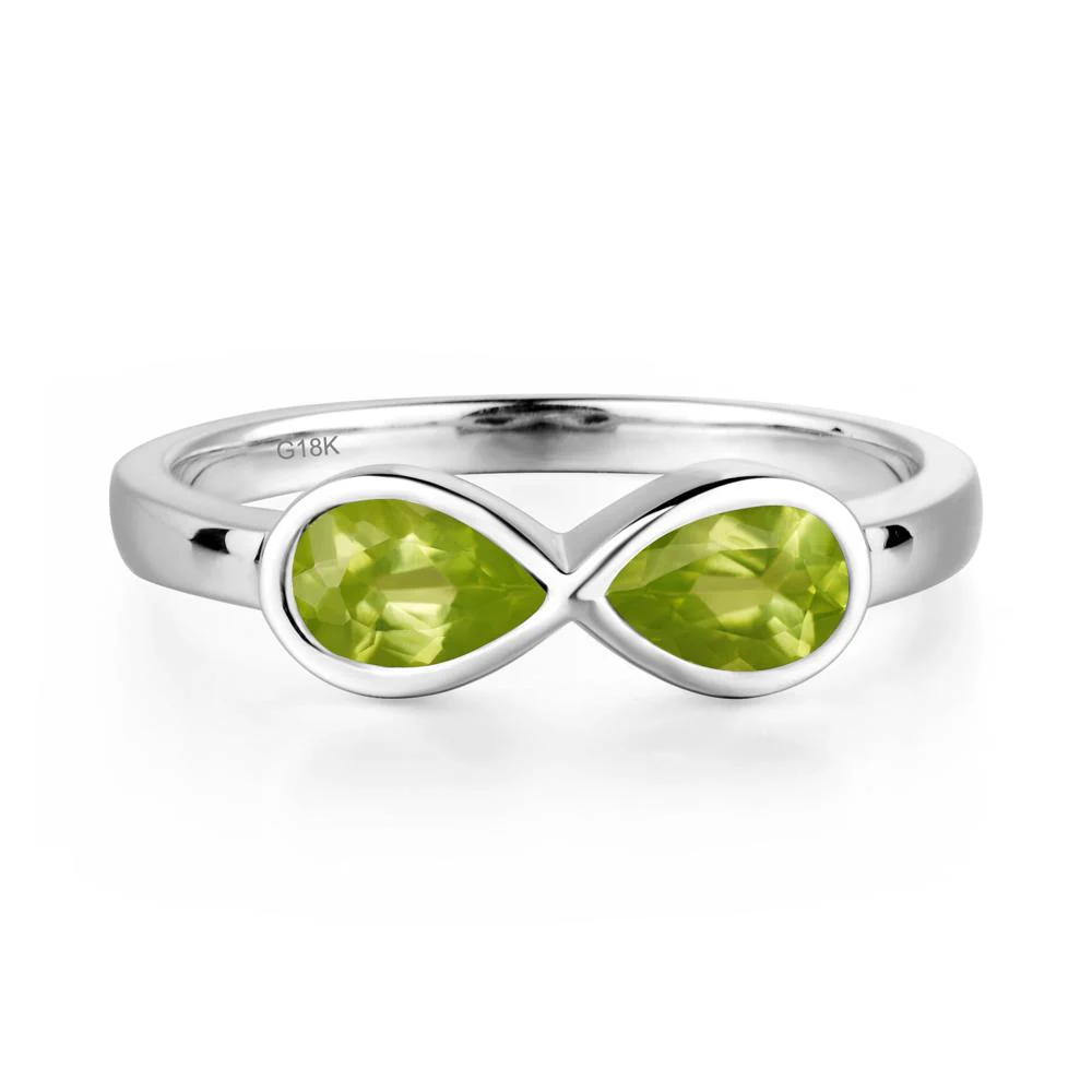 Peridot Two Stone Engagement Ring - Image 7