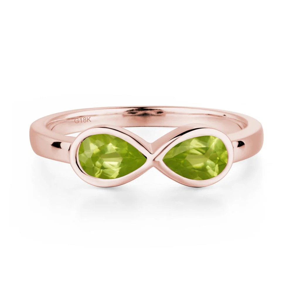 Peridot Two Stone Engagement Ring - Image 9