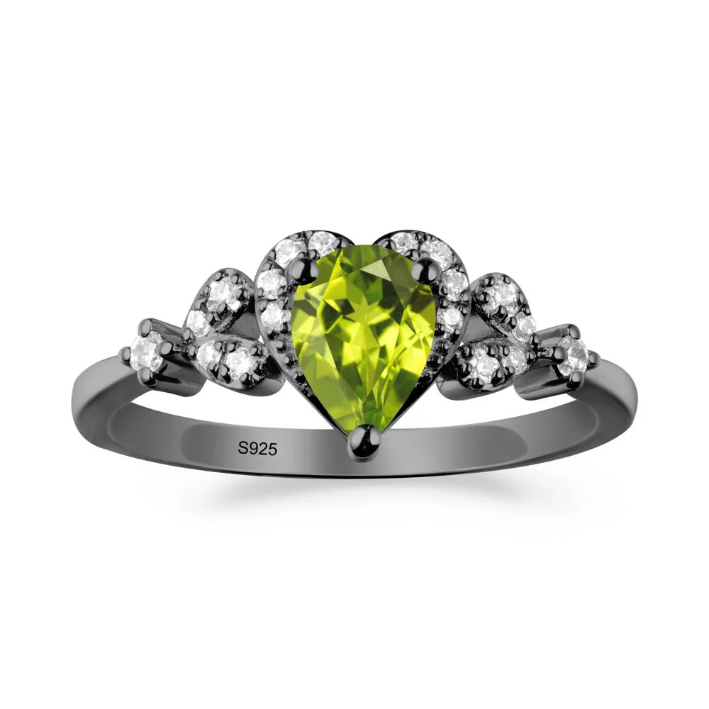 Pear Shaped Peridot Statement Ring - Image 2