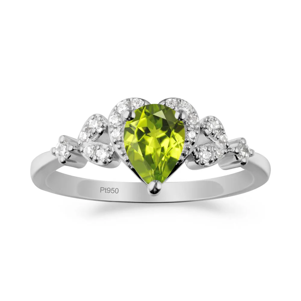 Pear Shaped Peridot Statement Ring - Image 3
