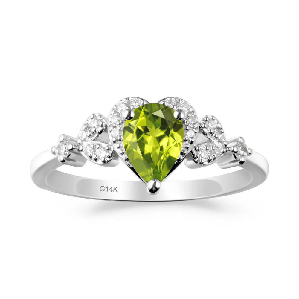 Pear Shaped Peridot Statement Ring - Image 5