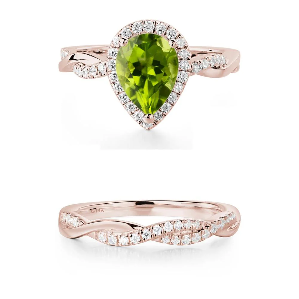 Peridot Twisted Band Engagement Ring - Image 11