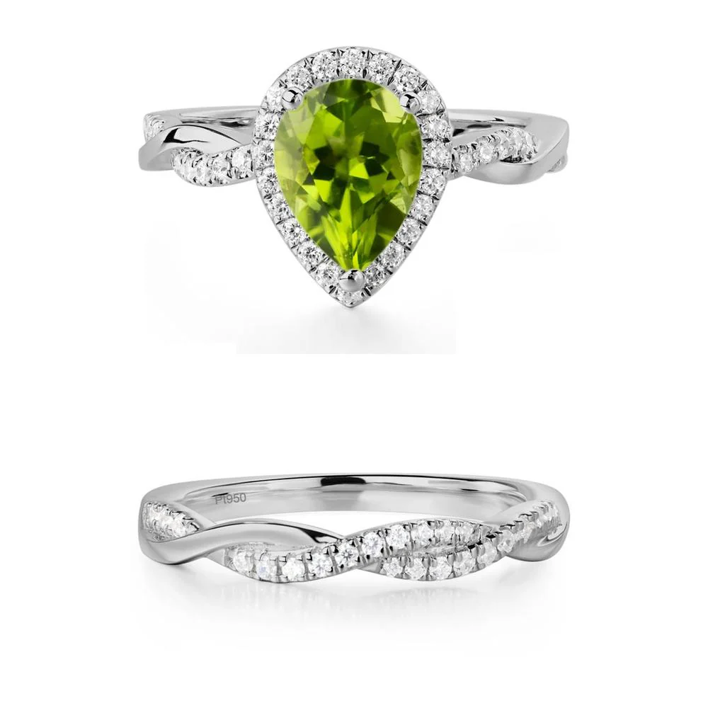 Peridot Twisted Band Engagement Ring - Image 17