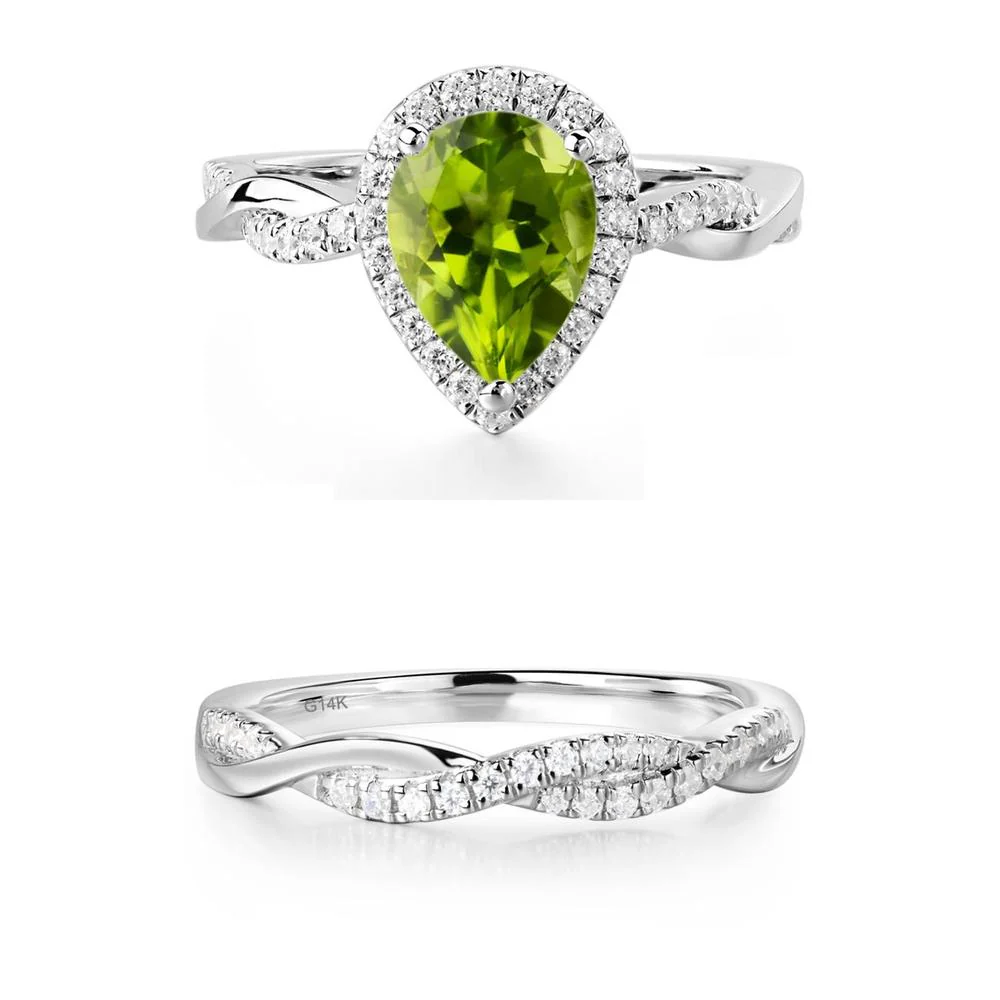 Peridot Twisted Band Engagement Ring - Image 23