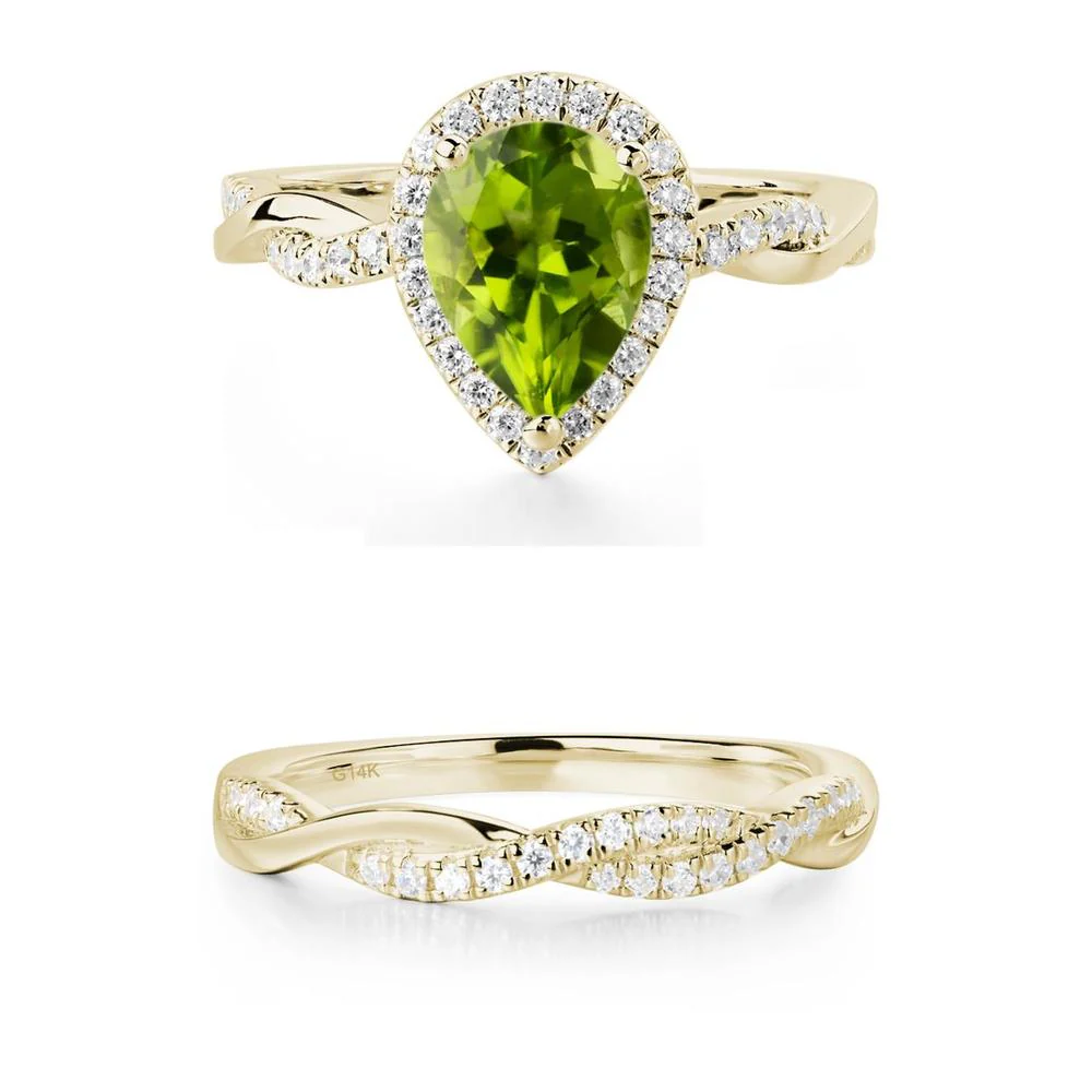 Peridot Twisted Band Engagement Ring - Image 25