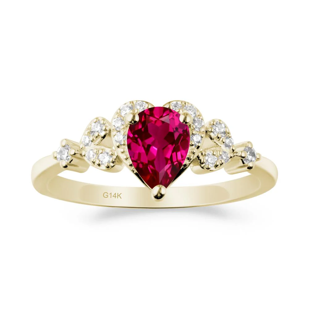 Pear Shaped Ruby Statement Ring