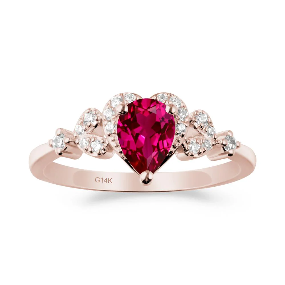 Pear Shaped Ruby Statement Ring - Image 2