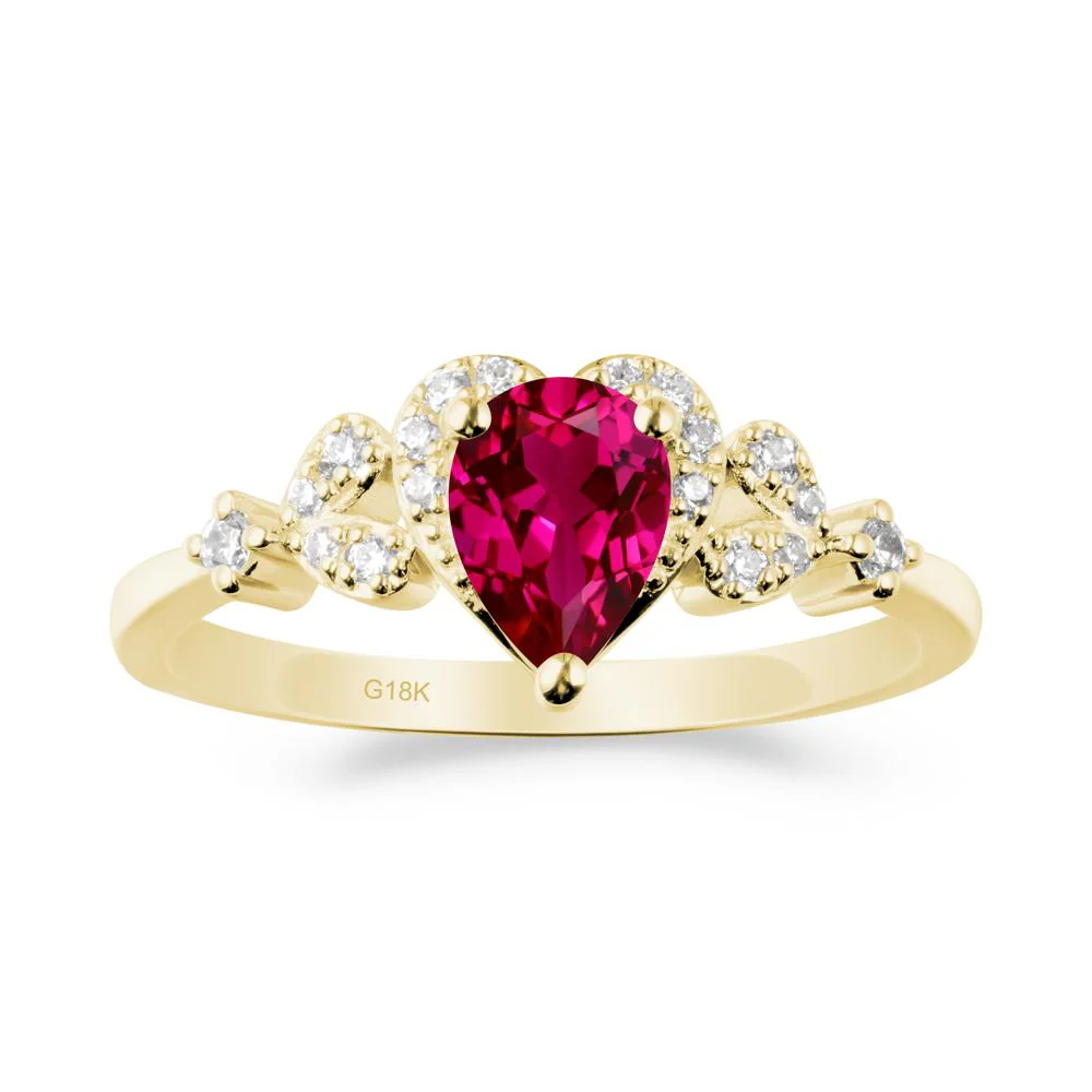 Pear Shaped Ruby Statement Ring - Image 3