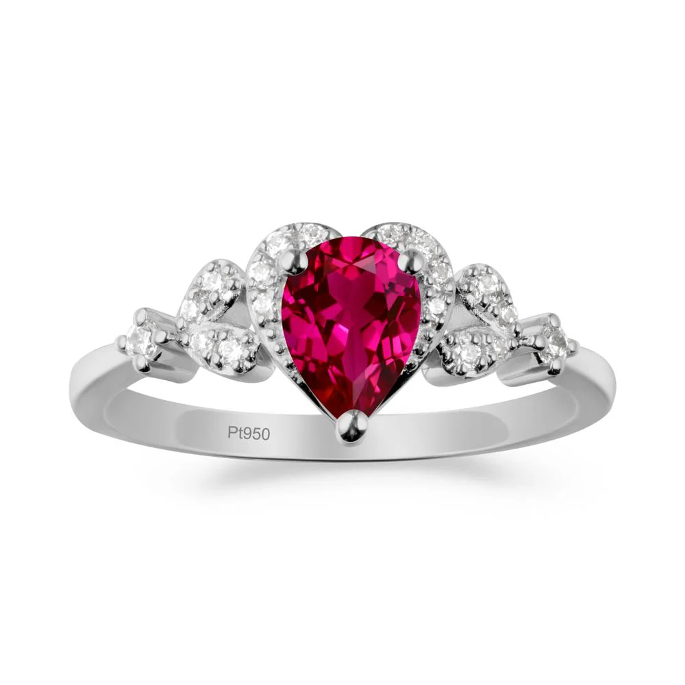 Pear Shaped Ruby Statement Ring - Image 4
