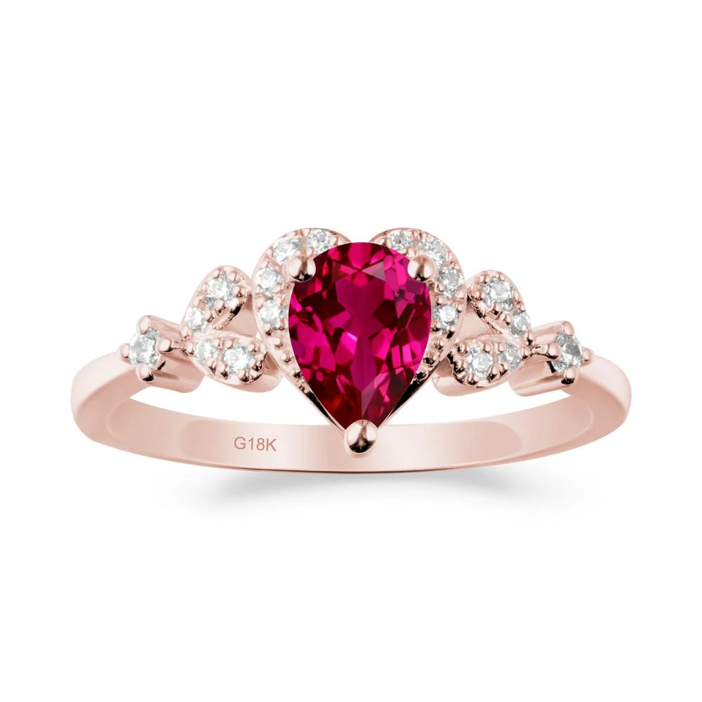 Pear Shaped Ruby Statement Ring - Image 5