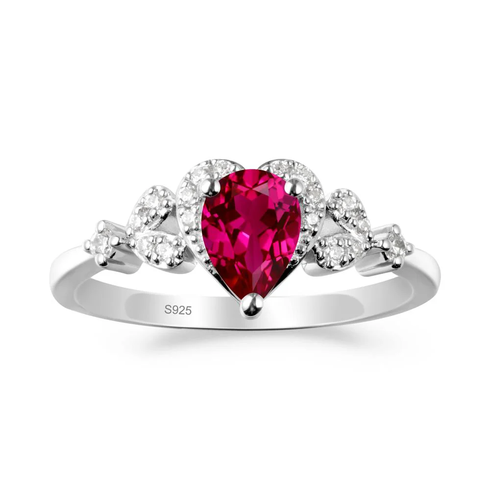 Pear Shaped Ruby Statement Ring - Image 9