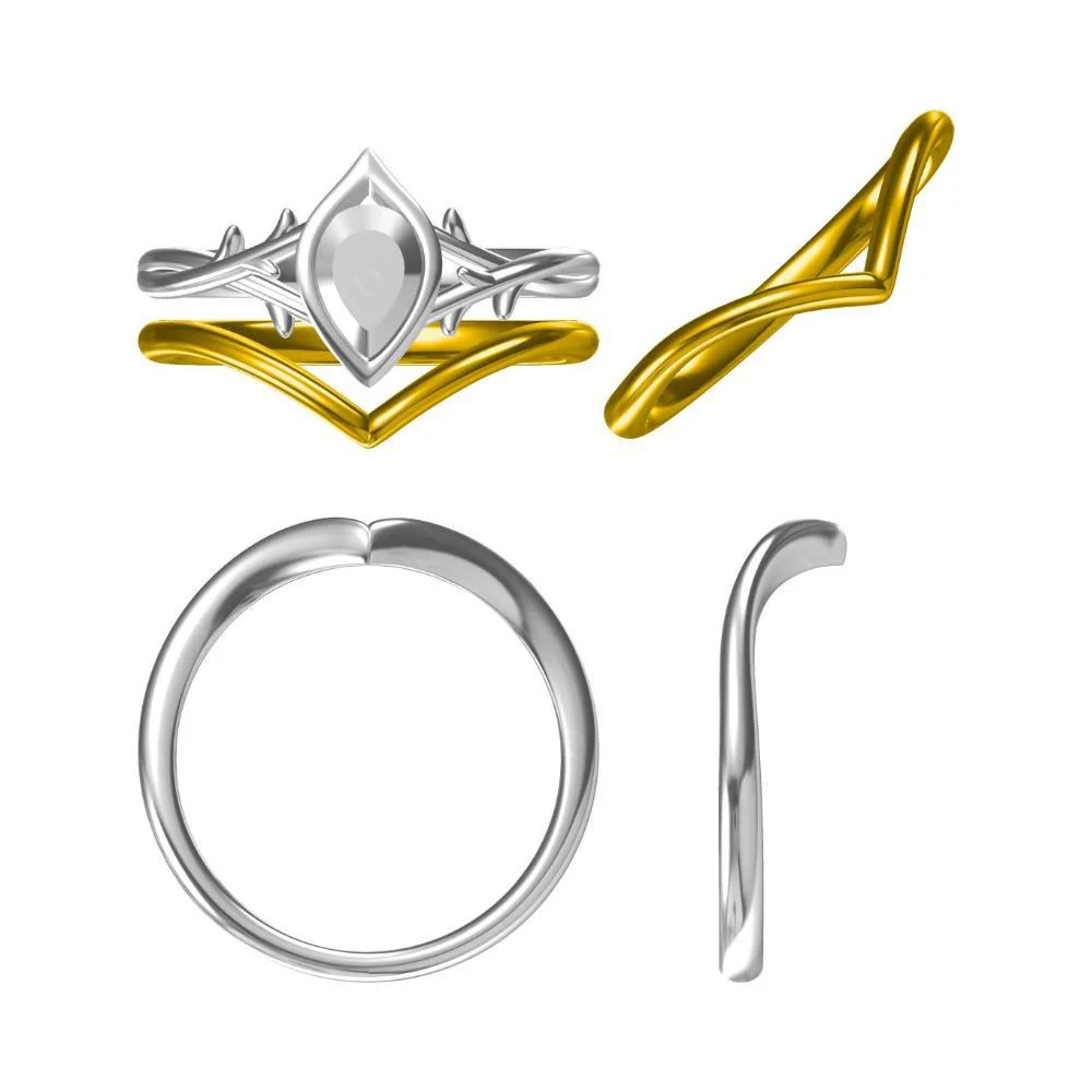 Sapphire Twig Bezel Set Ring - Image 10