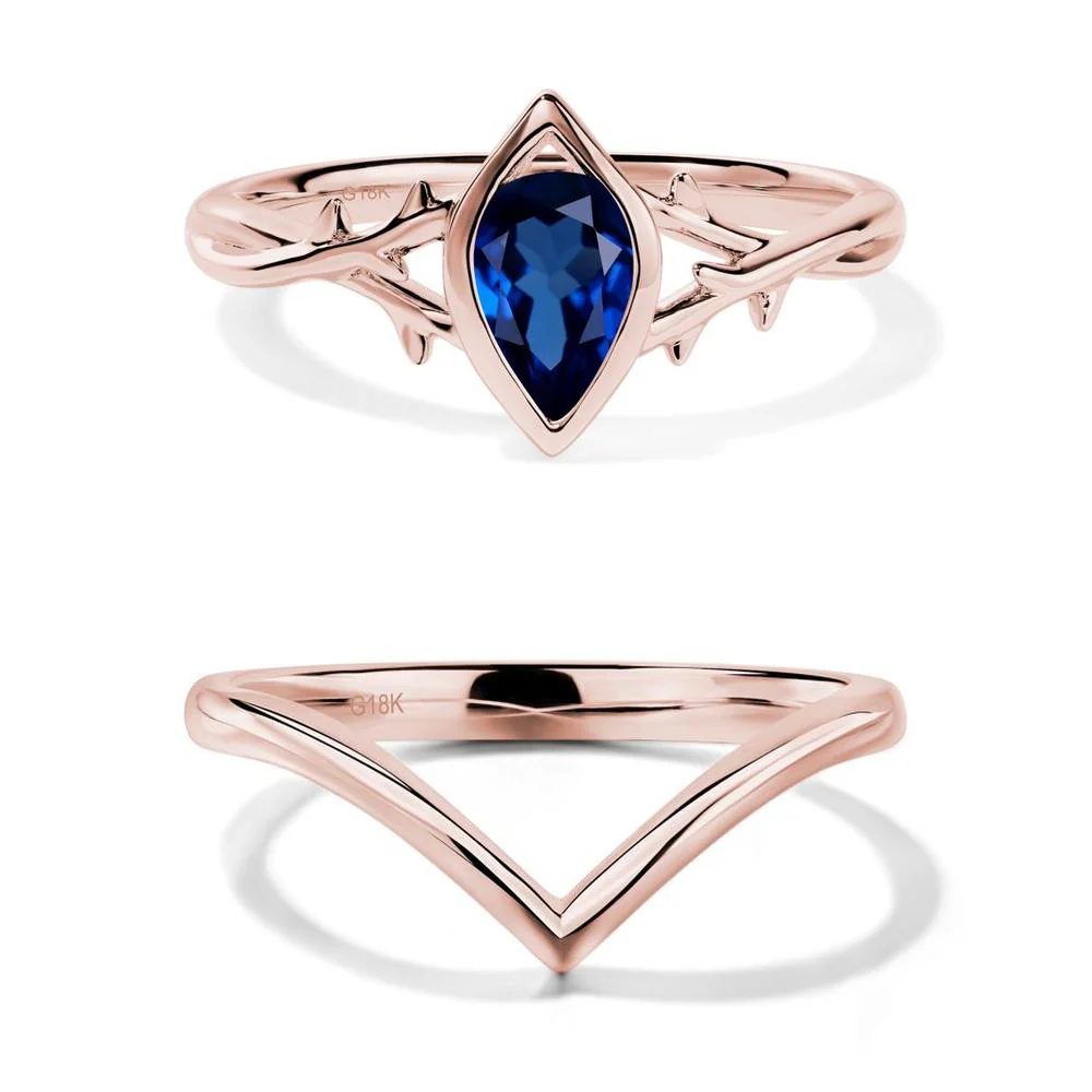 Sapphire Twig Bezel Set Ring - Image 17