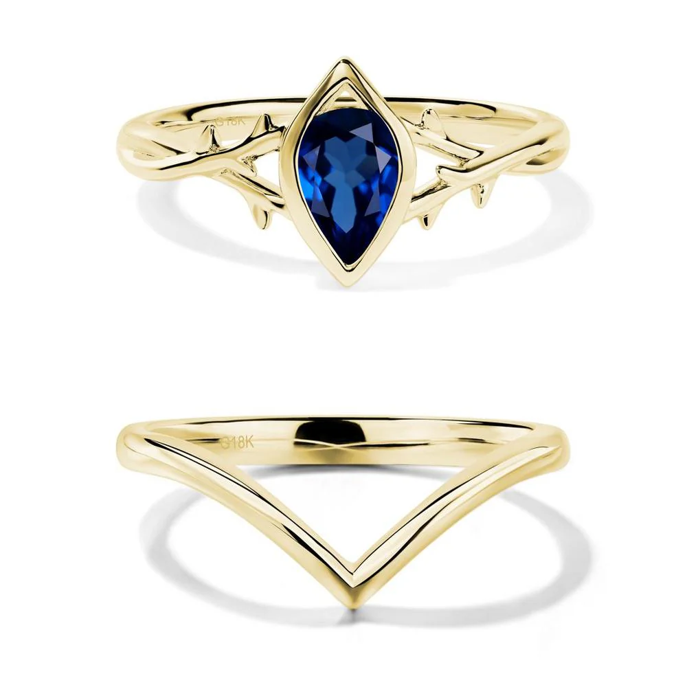 Sapphire Twig Bezel Set Ring - Image 21