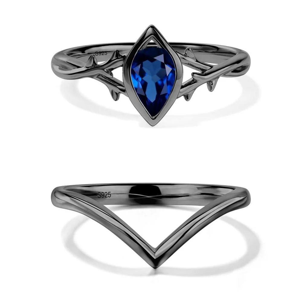 Sapphire Twig Bezel Set Ring - Image 23
