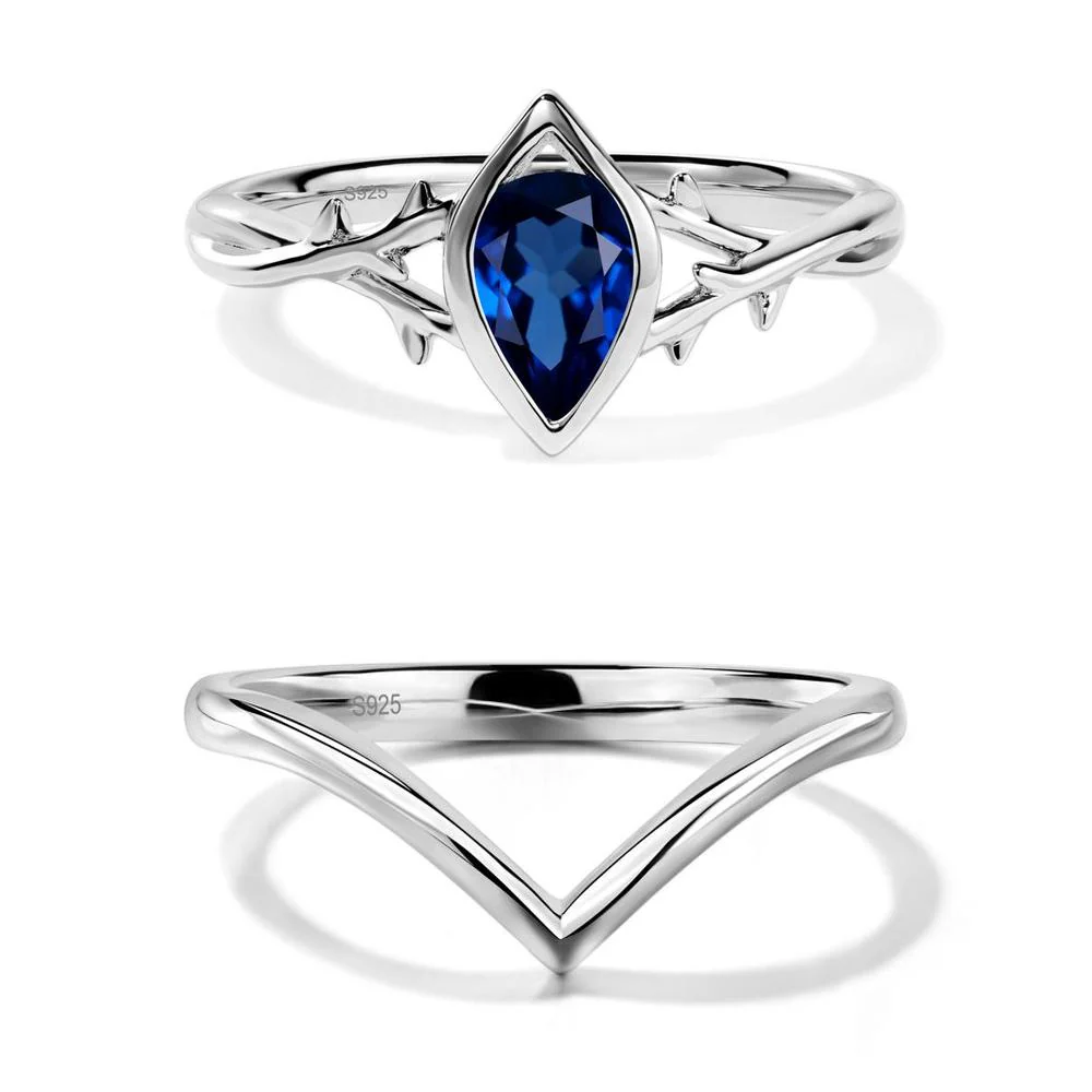 Sapphire Twig Bezel Set Ring - Image 27