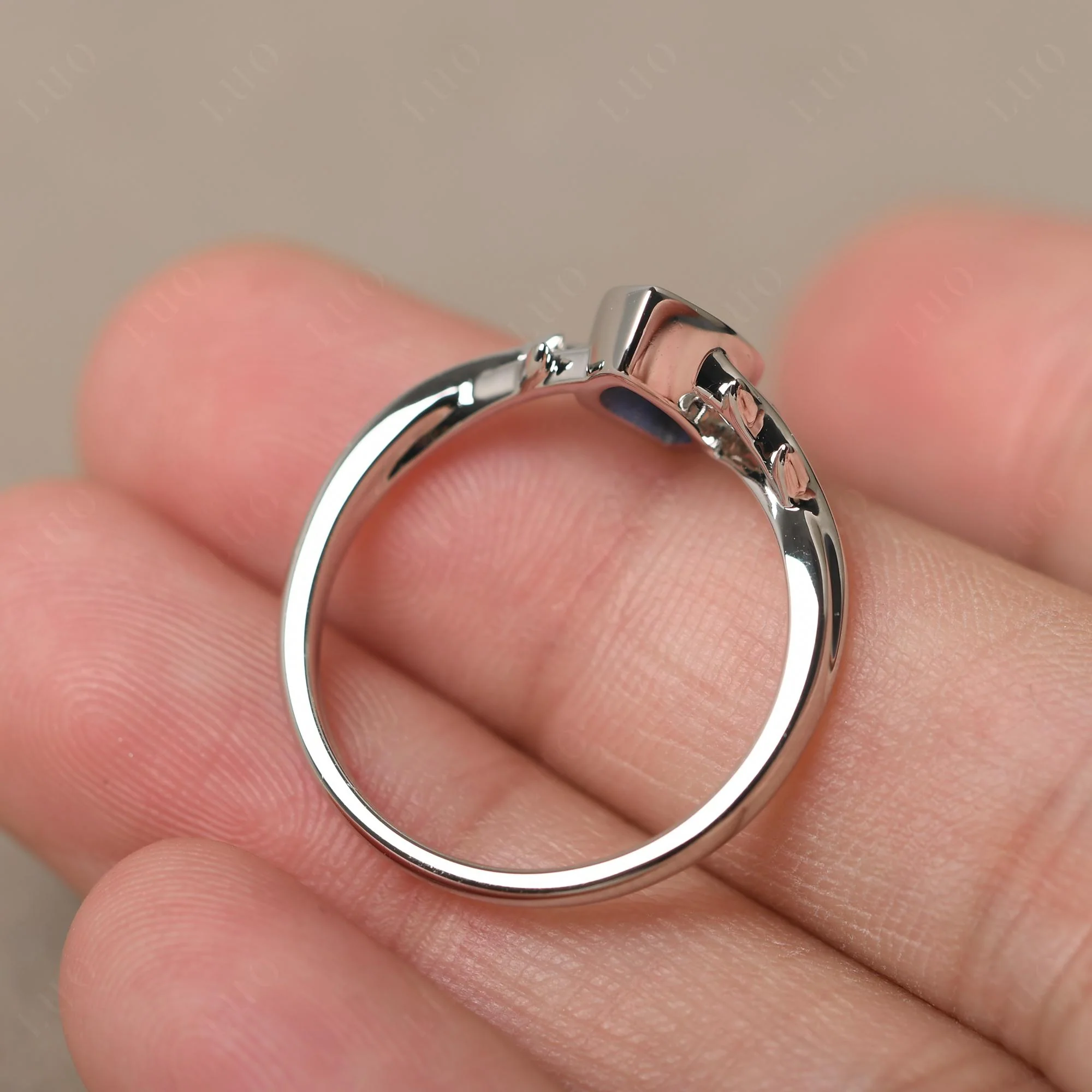 Sapphire Twig Bezel Set Ring - Image 31