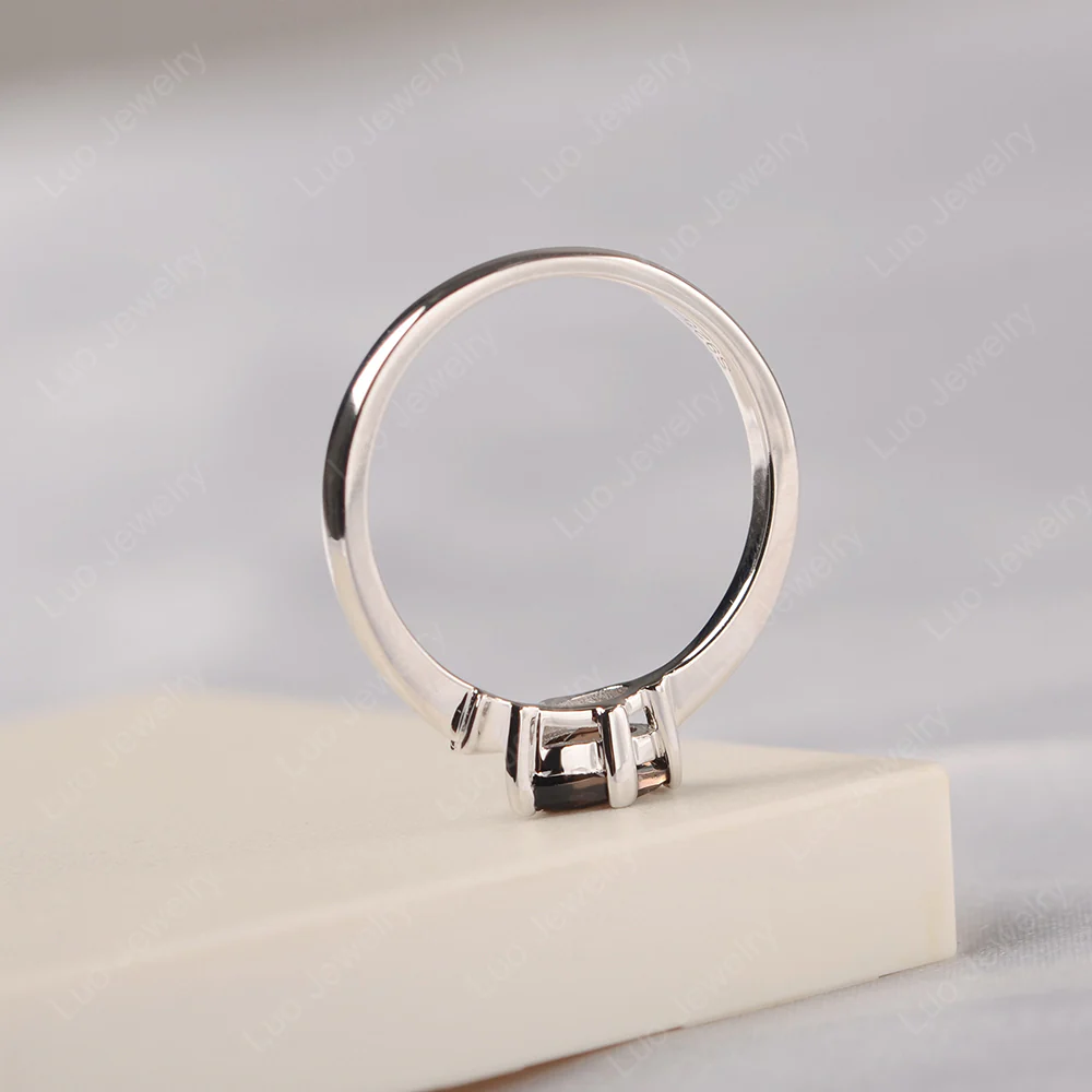 Pear Shaped Smoky Quartz Fish Ring - Image 4