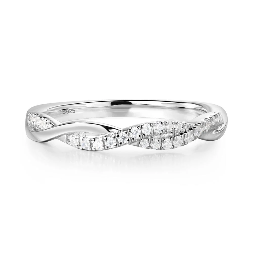 Swiss Blue Topaz Twisted Halo Engagement Ring - Image 24