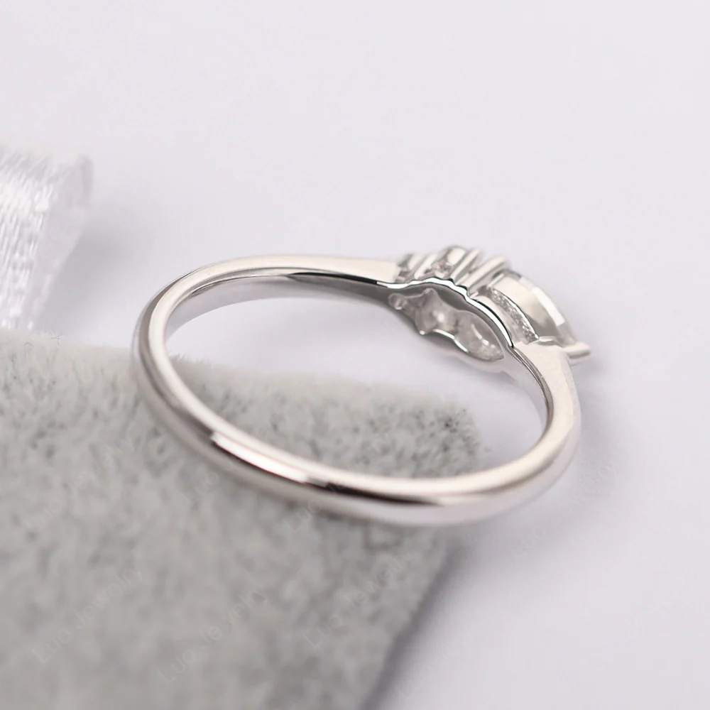 Petite White Topaz Ring - Image 3