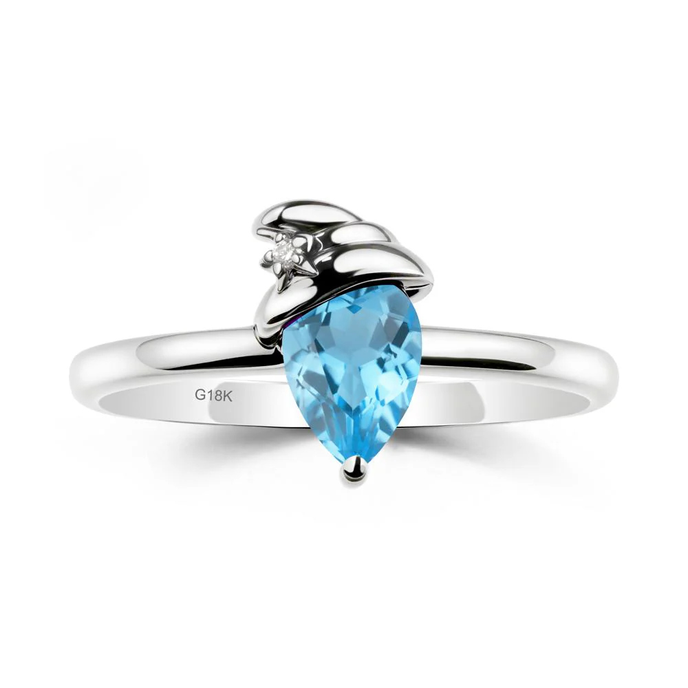 Pear Swiss Blue Topaz Hat Ring - Image 5