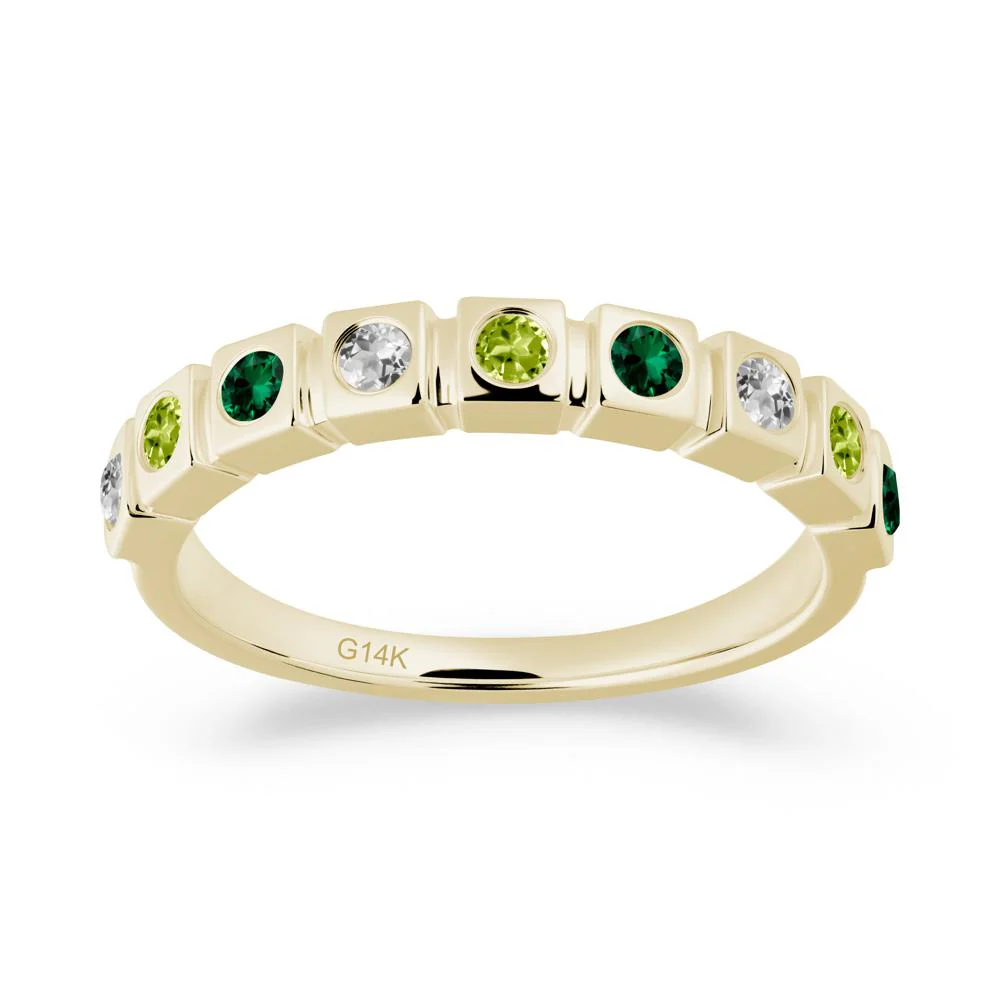 Peridot and Emerald and White Topaz Multi-Stone Ring - Image 2