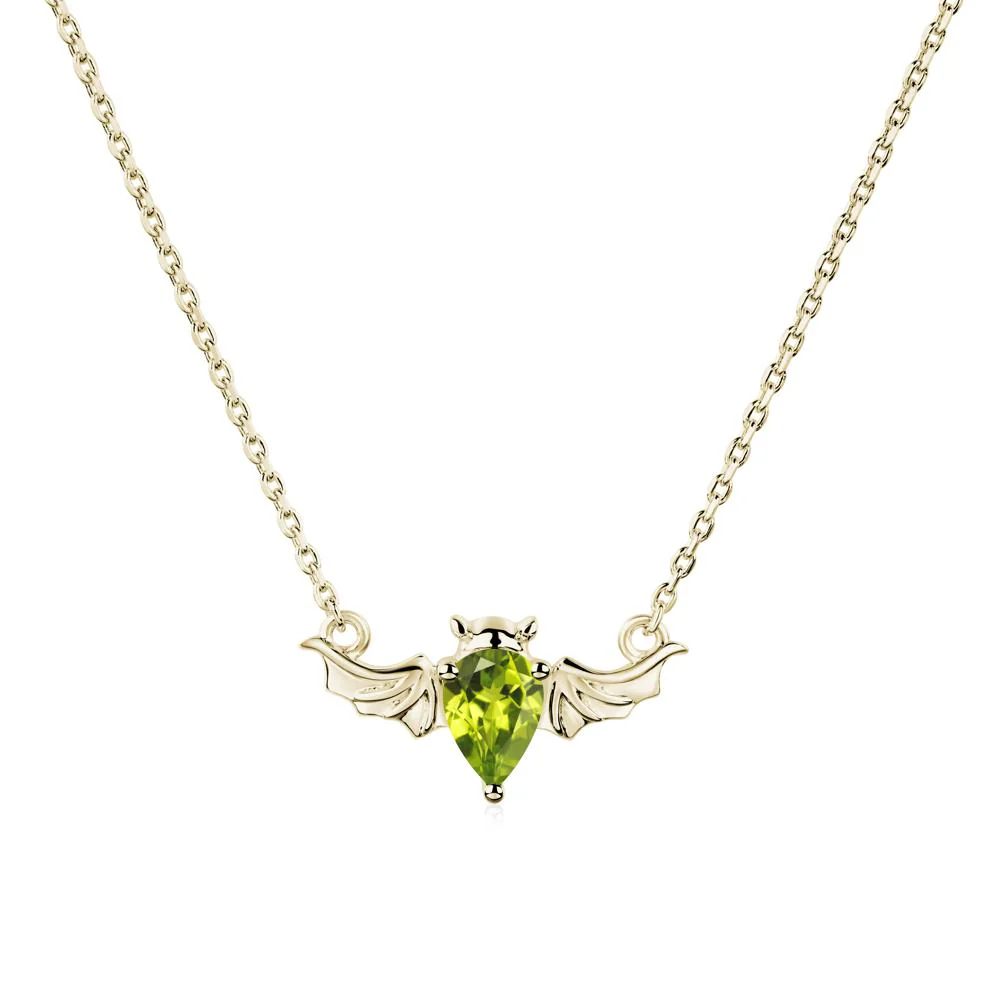 Peridot Bat Necklace - Image 3