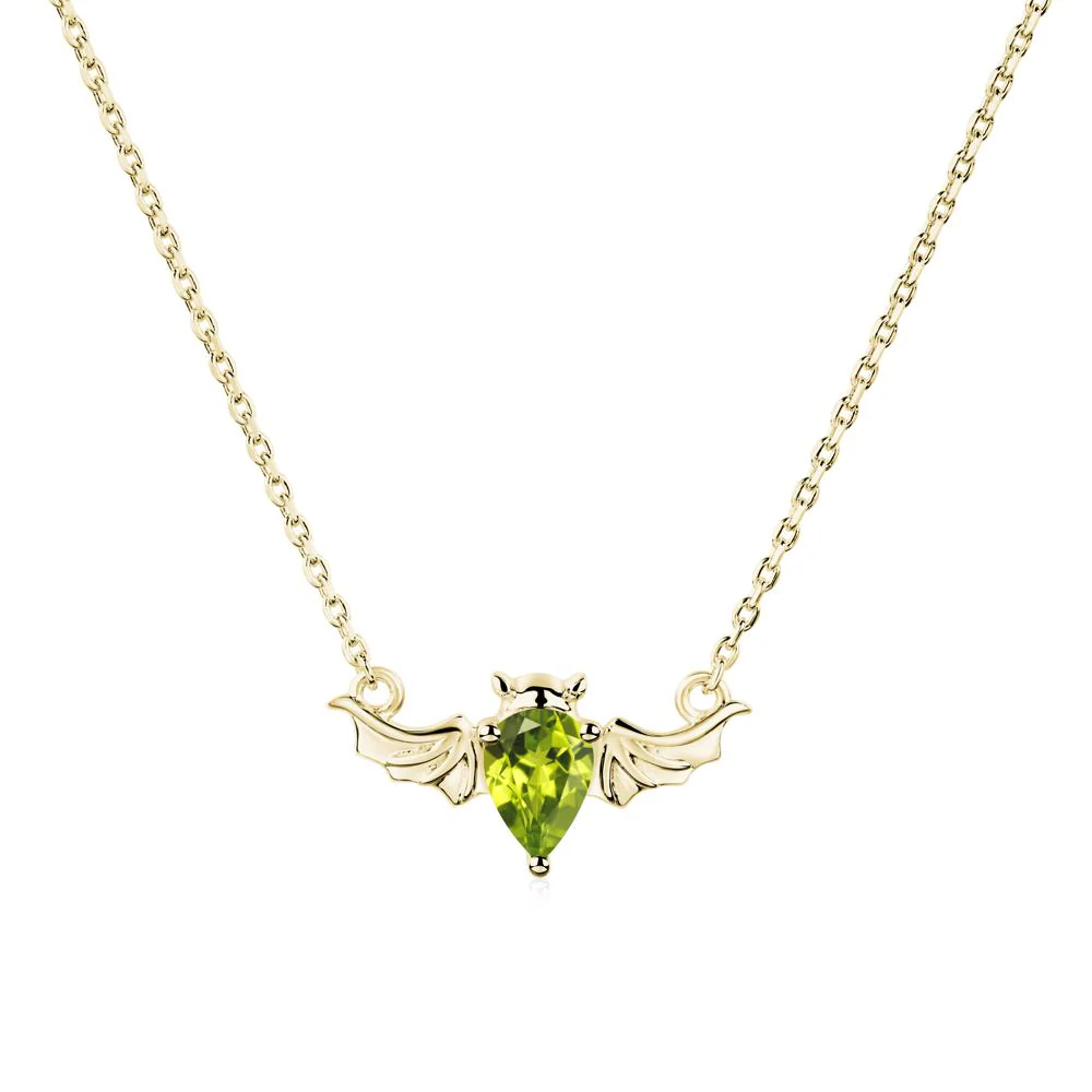 Peridot Bat Necklace - Image 6
