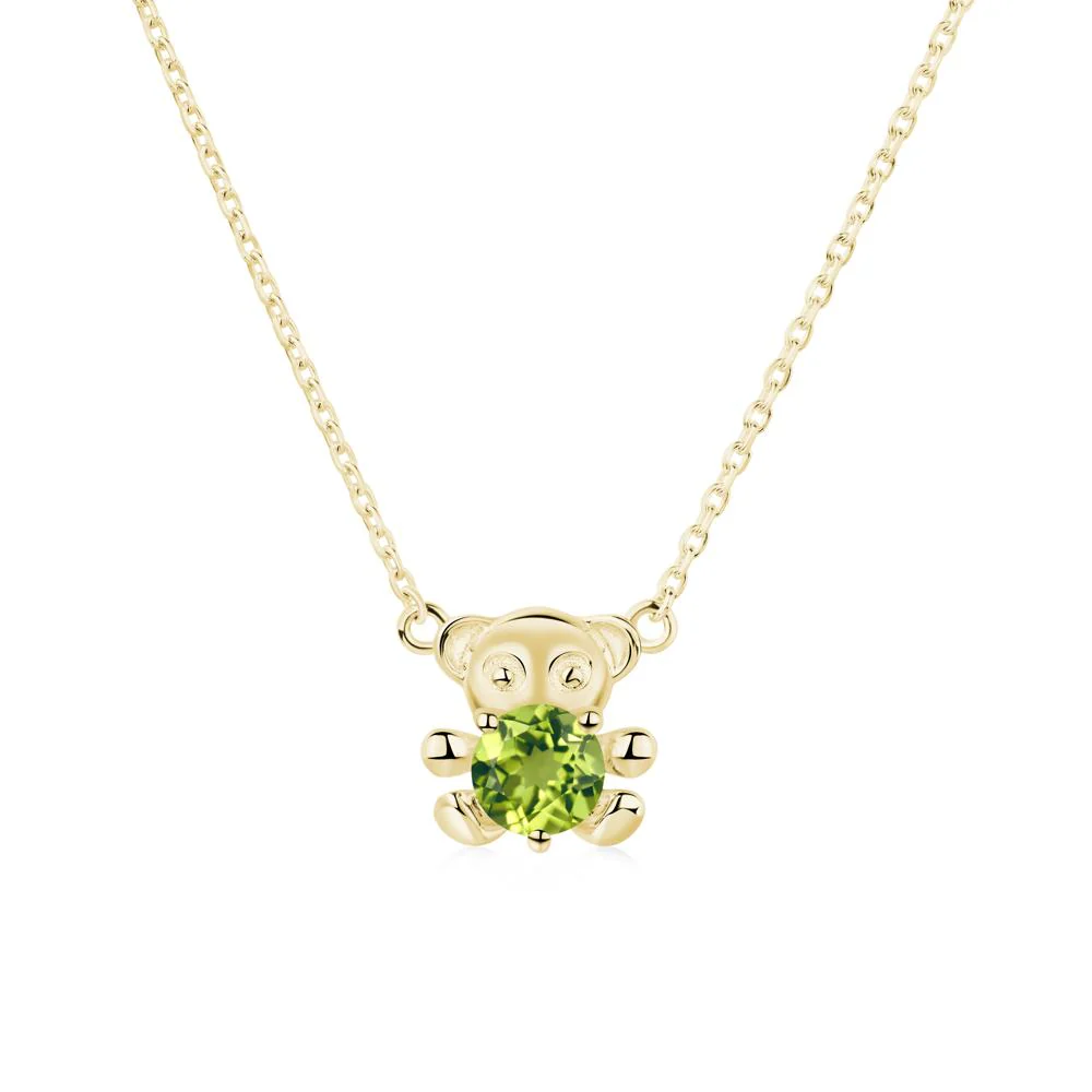 Peridot Bear Necklace - Image 4
