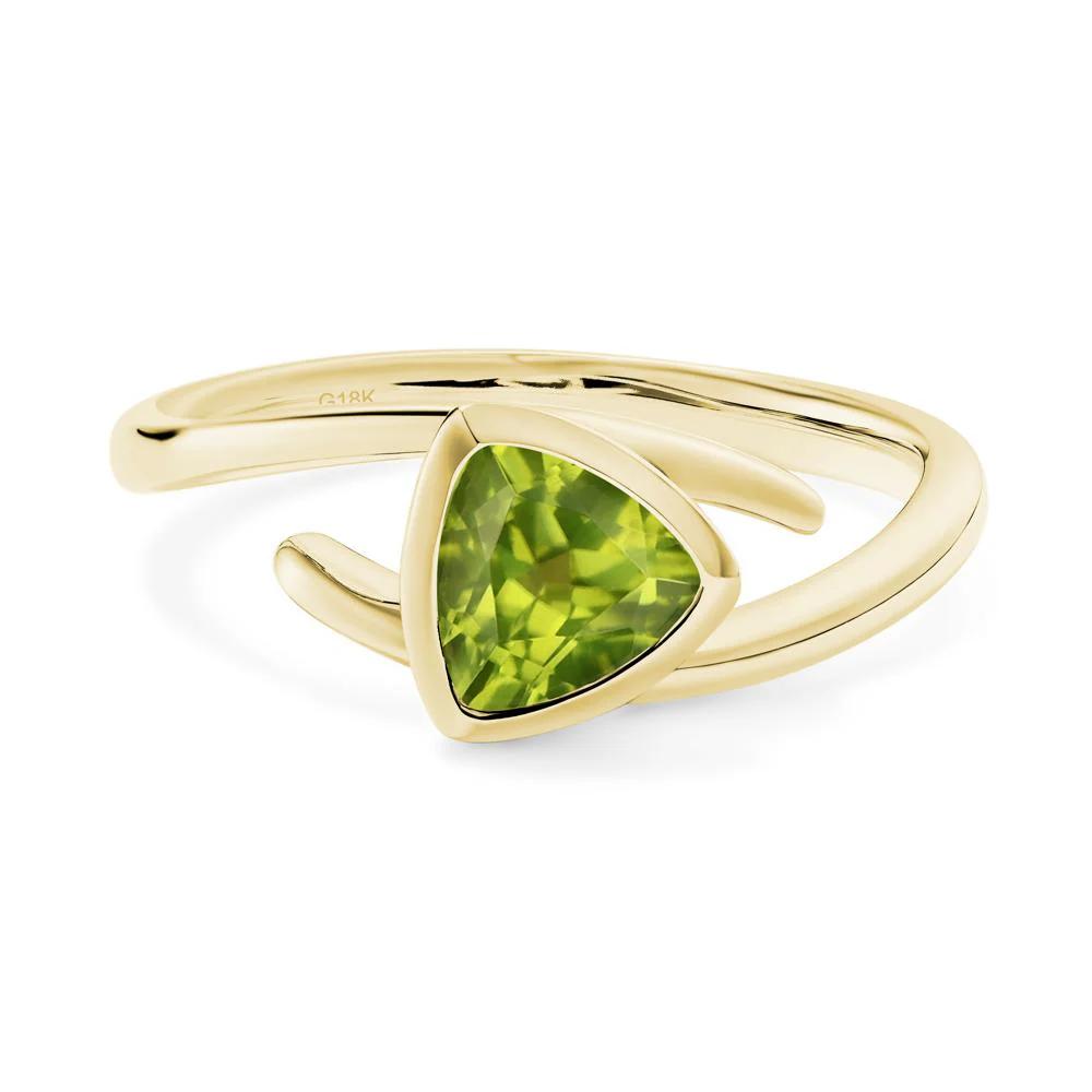 Bezel Set Peridot Ring - Image 5