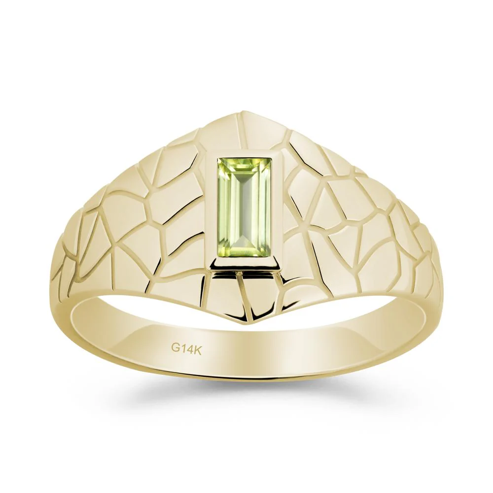 Peridot Cracked Texture Ring - Image 6