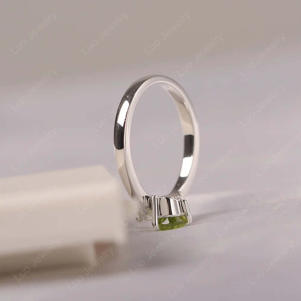 Peridot Bee Engagement Ring - Image 5