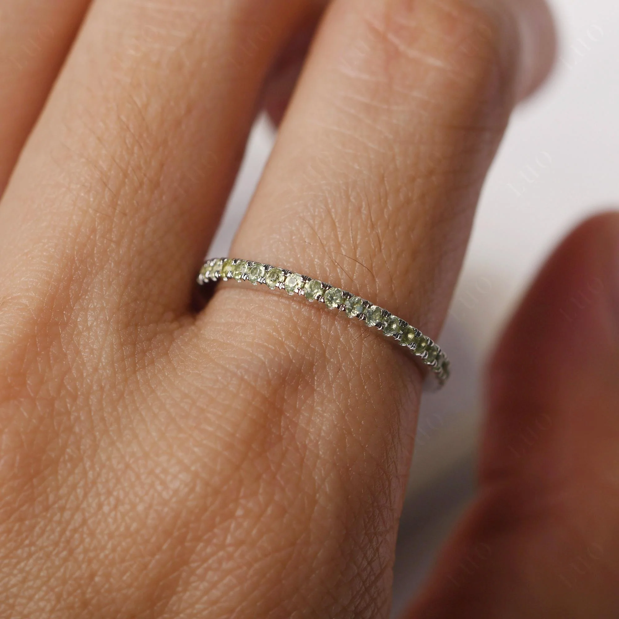 Peridot Eternity Wedding Ring - Image 15
