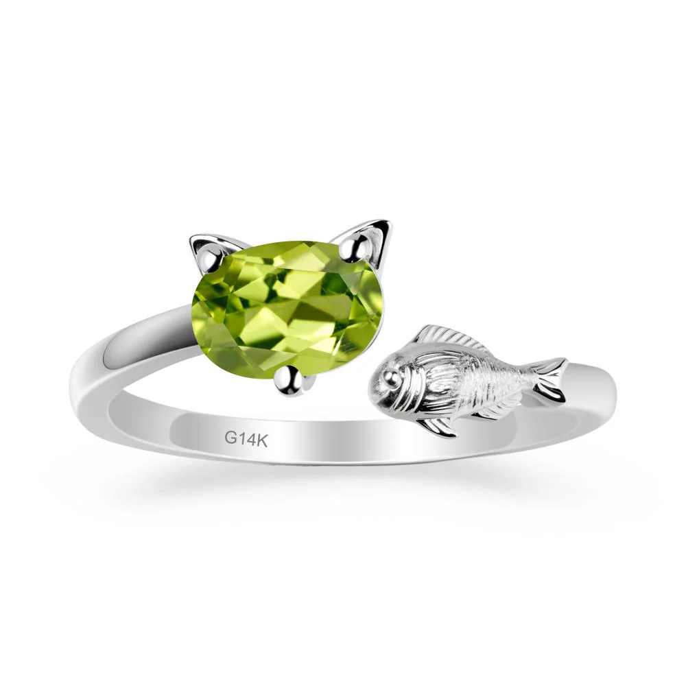 Peridot Fish and Cat Ring - Image 3