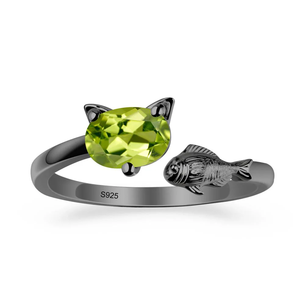 Peridot Fish and Cat Ring - Image 7