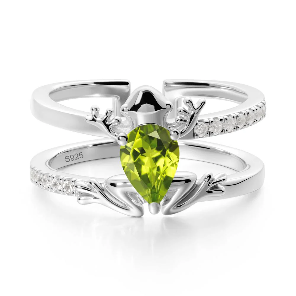 Peridot Frog Double Band Ring - Image 9