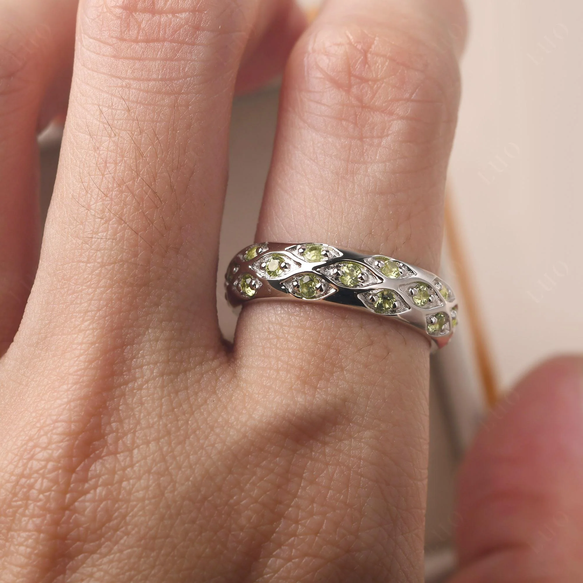 Peridot Men's Wedding Ring - Image 14