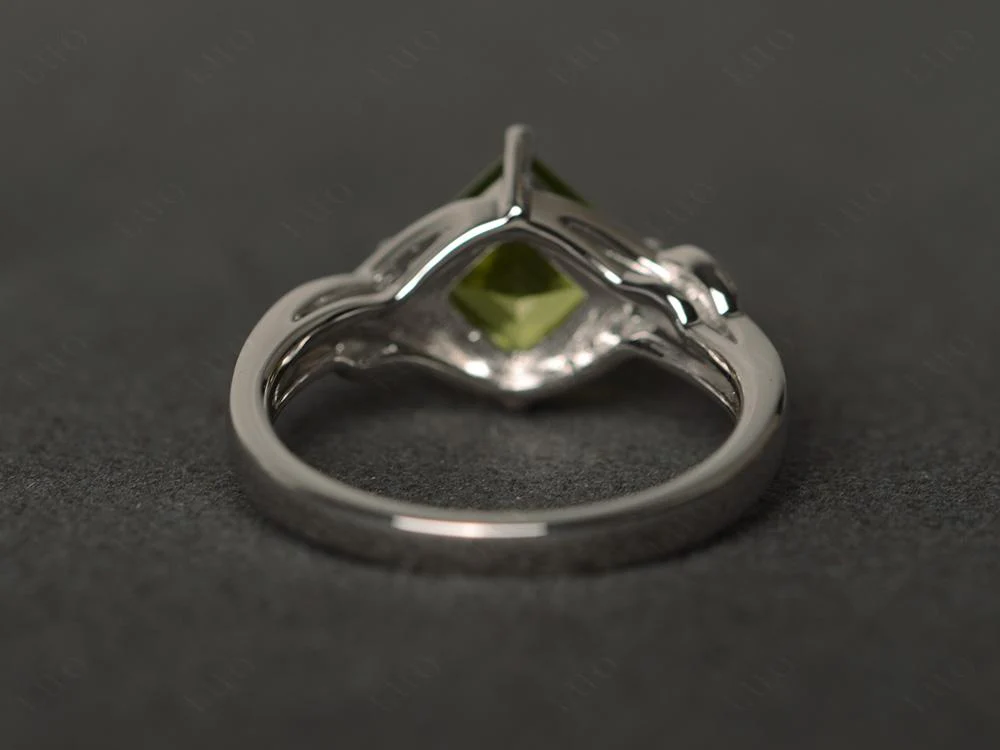 Peridot Kite Set Square Cut Ring - Image 31