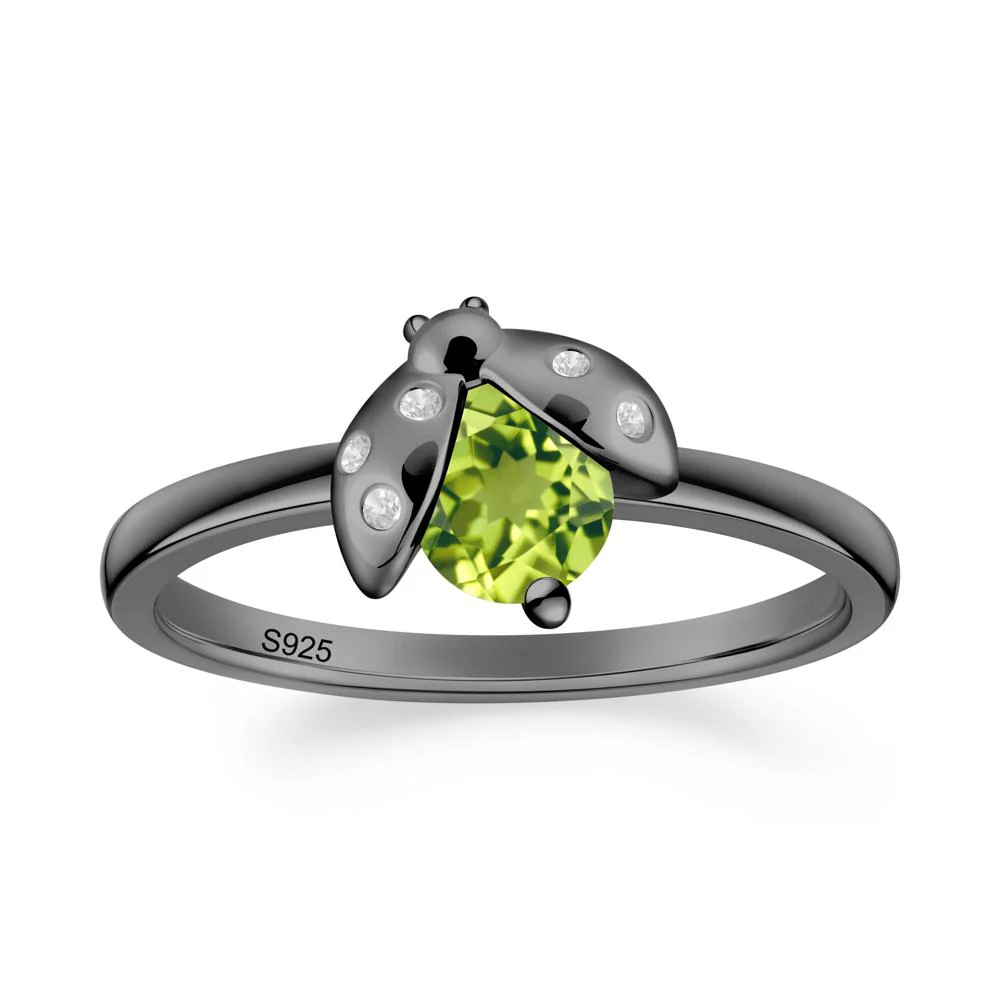 Peridot Ladybug Ring - Image 2