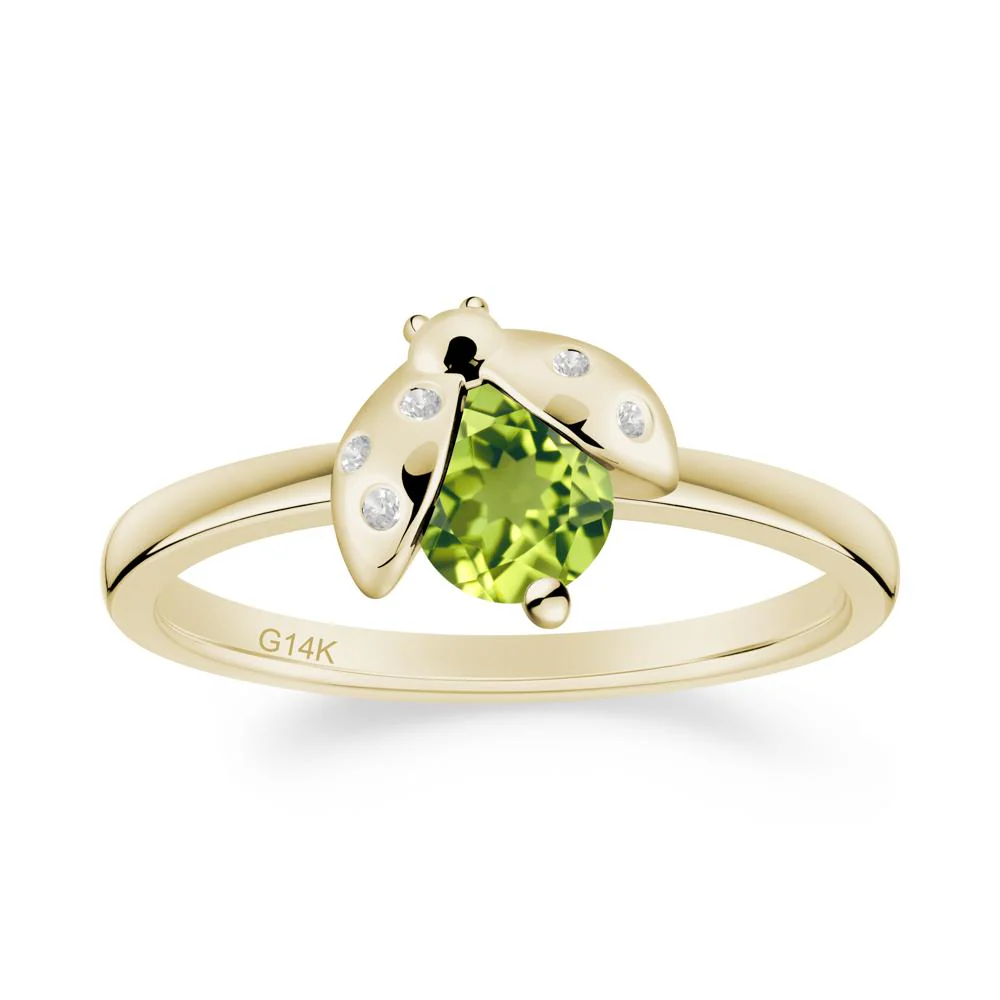Peridot Ladybug Ring - Image 9