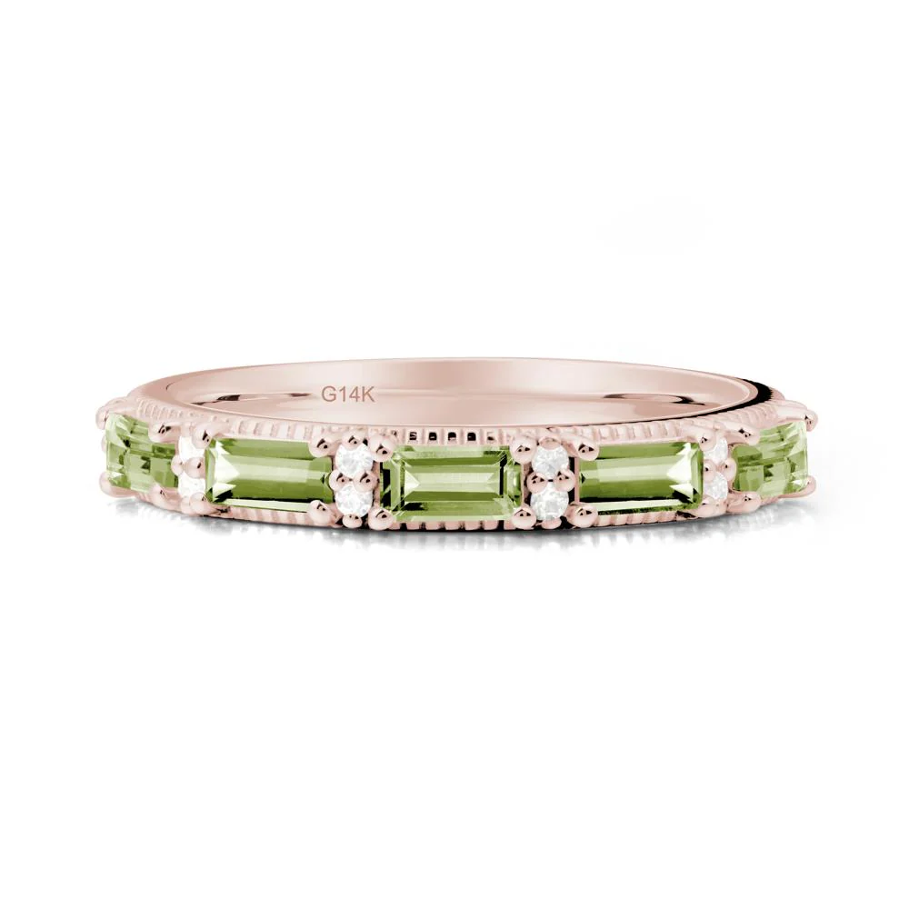 Peridot Milgrain Engagement Ring - Image 6