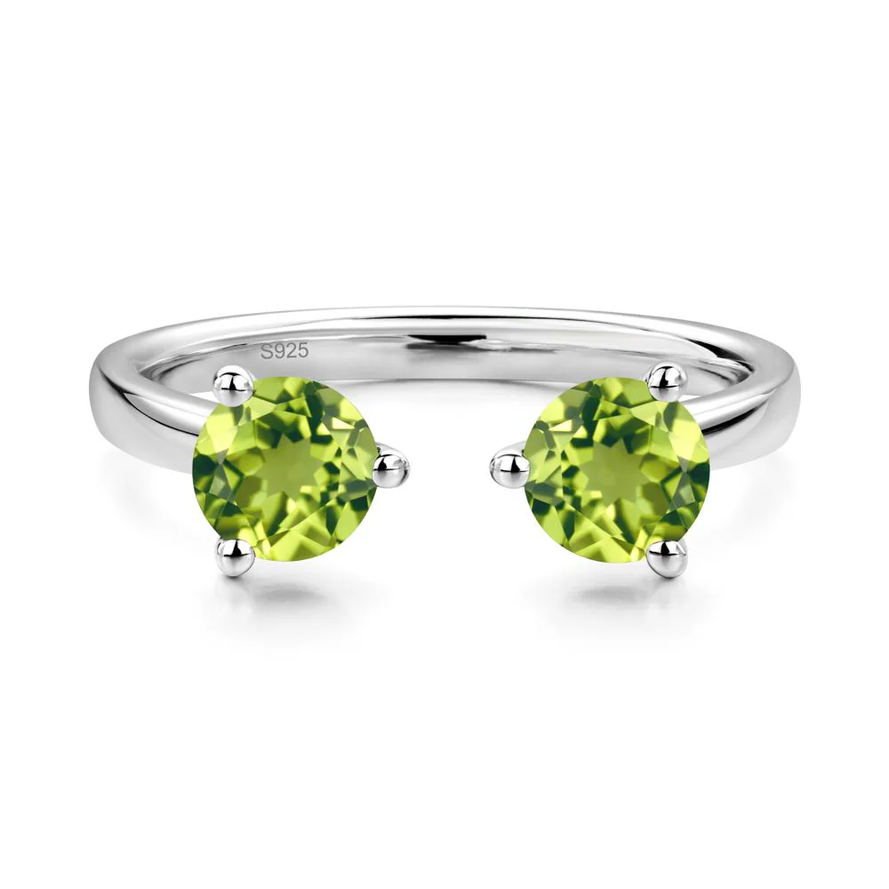 Peridot Open Toi Et Moi Ring