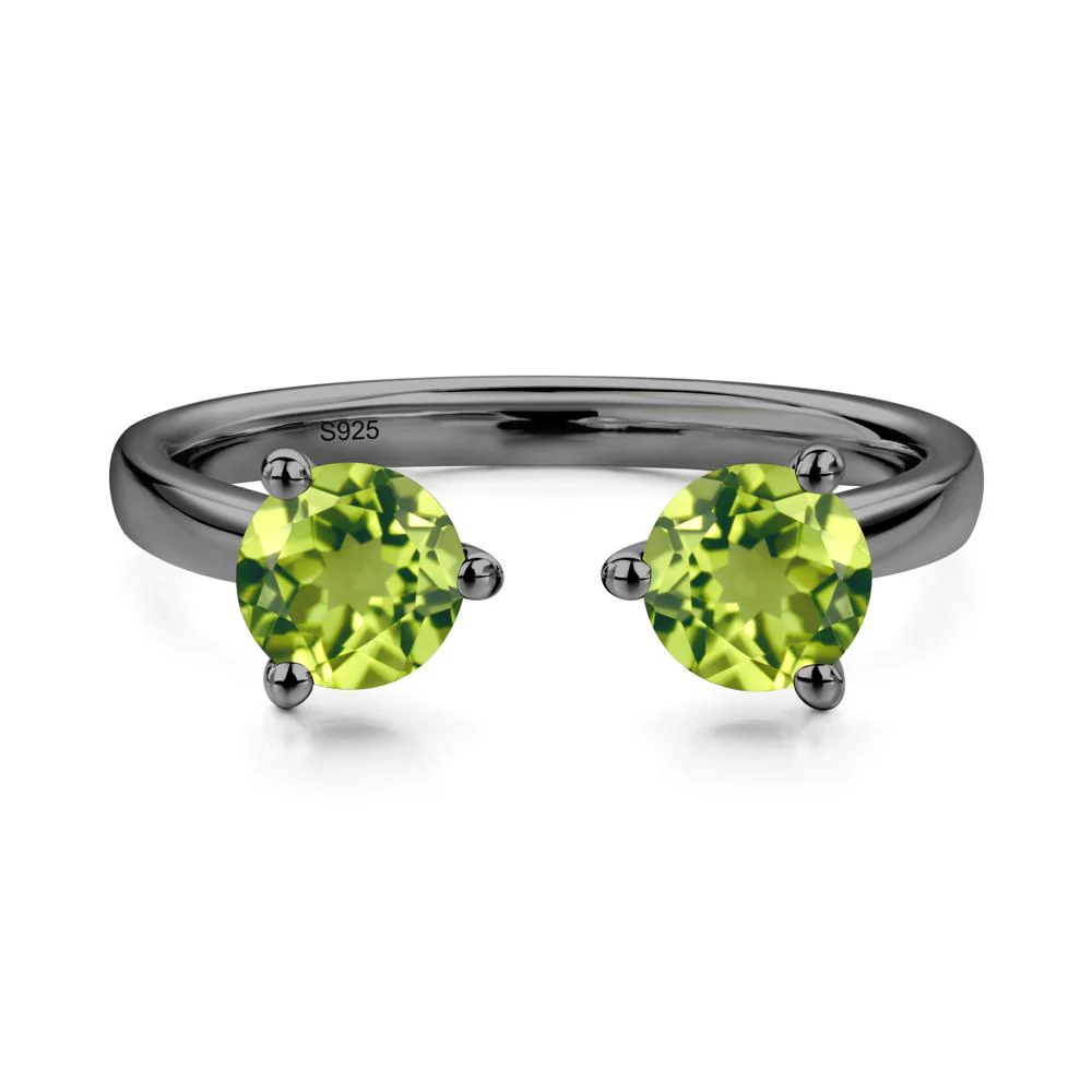 Peridot Open Toi Et Moi Ring - Image 2