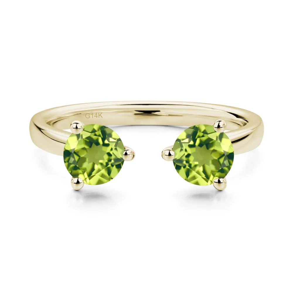 Peridot Open Toi Et Moi Ring - Image 4