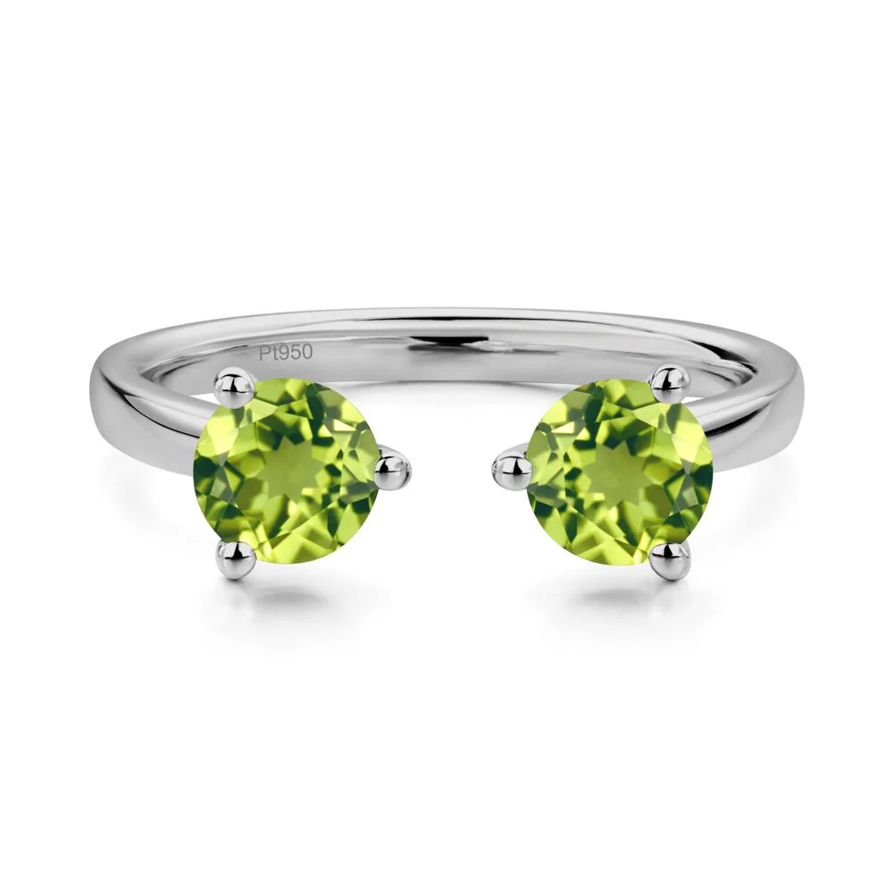 Peridot Open Toi Et Moi Ring - Image 6