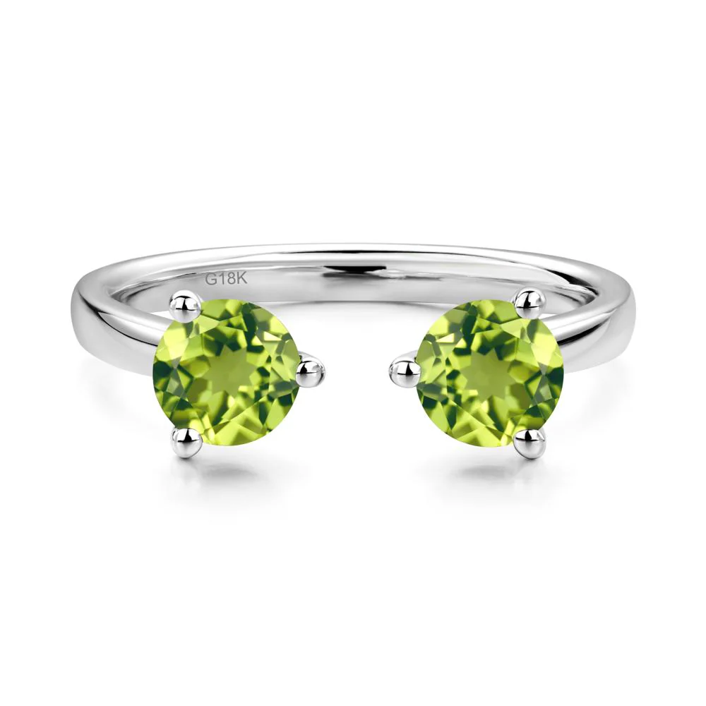 Peridot Open Toi Et Moi Ring - Image 7